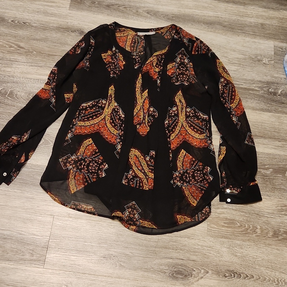Daniel Rainn flowy print top sz large